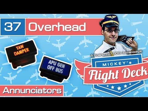 Overhead annunciators - A Boeing 737-800 Homecockpit #37
