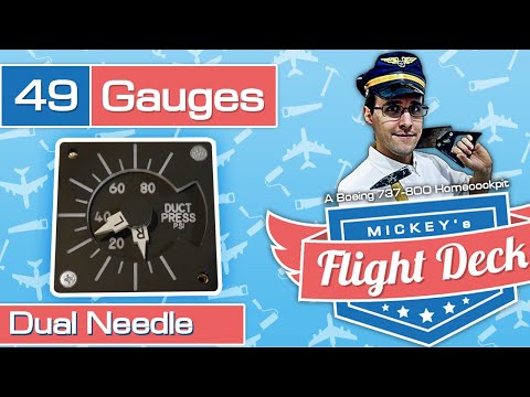 Dual Needle Gauge - A Boeing 737-800 Homecockpit #49
